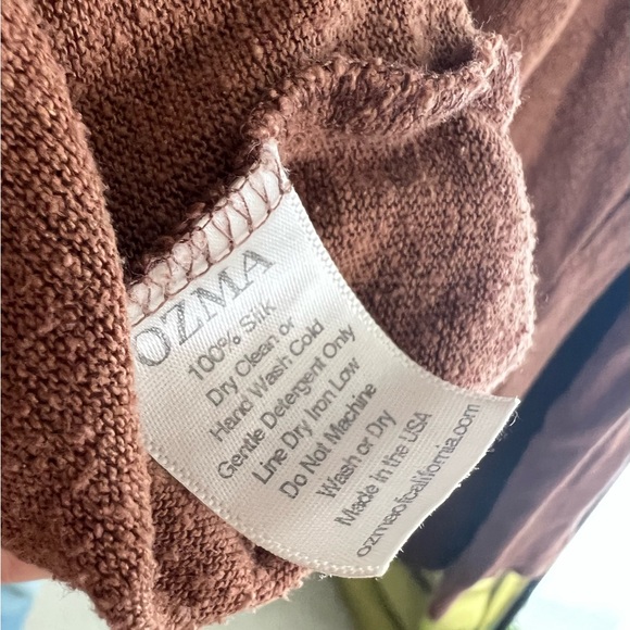 Ozma Silk Noil Jersey Terracotta Marianne Turtleneck Small - Picture 4 of 5